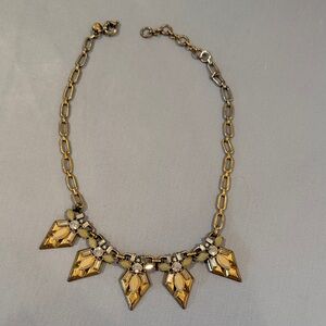 J. Crew Gold and Silver Geometric Necklace